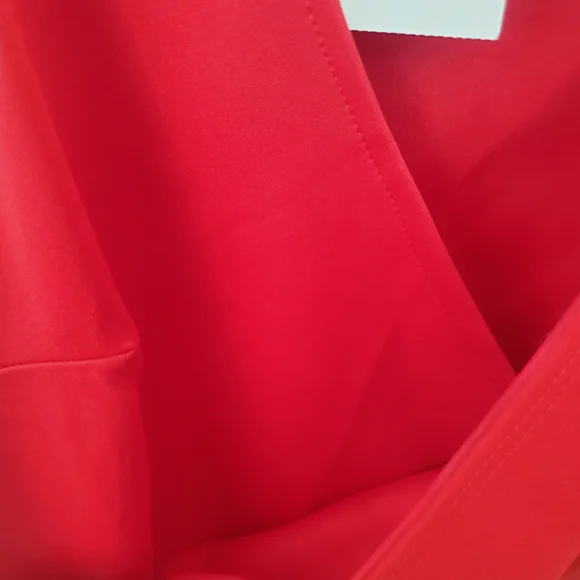 Sleeveless V-Neck Red Ruffle Midi Dress - Picture 9 of 10